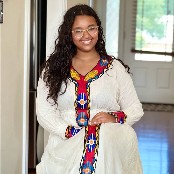 Ethiopian, Eritrean Traditional Dress. | Color: Red | Size: One Size | Selinaaregash's Closet